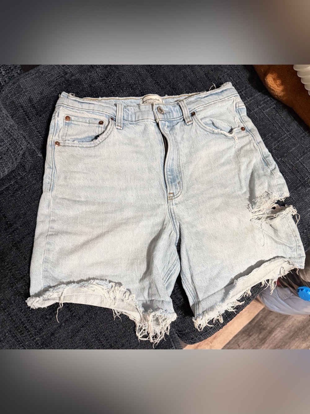 Light Wash Denim Cutoff Shorts - Abercrombie & Fitch